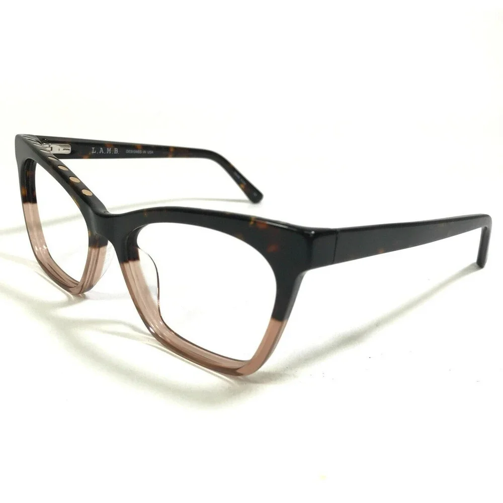L.A.M.B Eyeglasses Frames LA061 HAV Brown Tortoise Clear Pink Cat Eye 54-17-140